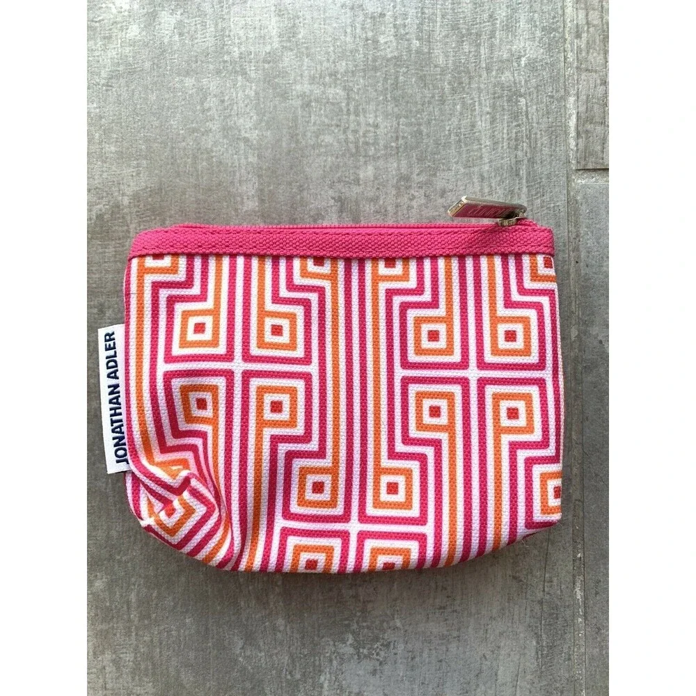 CLINIQUE Jonathan Adler Makeup Bag Coin Purse ID Holder Travel Case Pouch NEW
